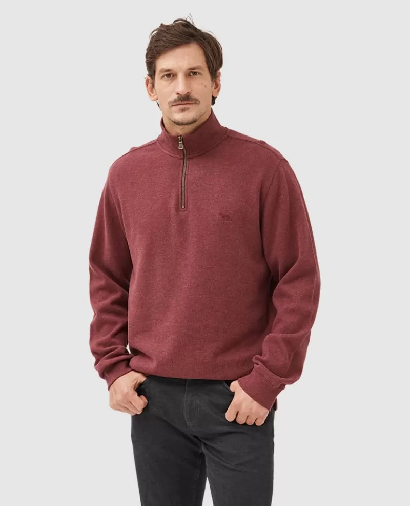 Sweatshirts | Beyond The Horizon>Rodd & Gunn Alton Ave 1/4 Zip Sweatshirt CRANBERRY