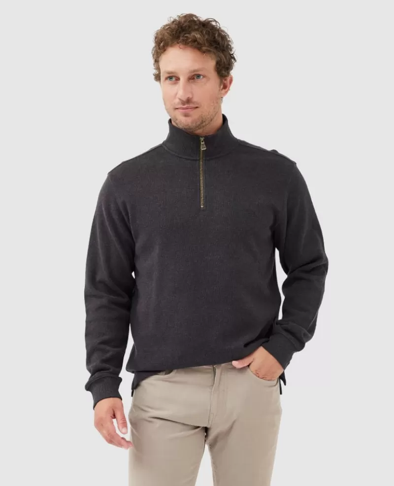 Sweatshirts | Beyond The Horizon>Rodd & Gunn Alton Ave 1/4 Zip Sweatshirt MUD