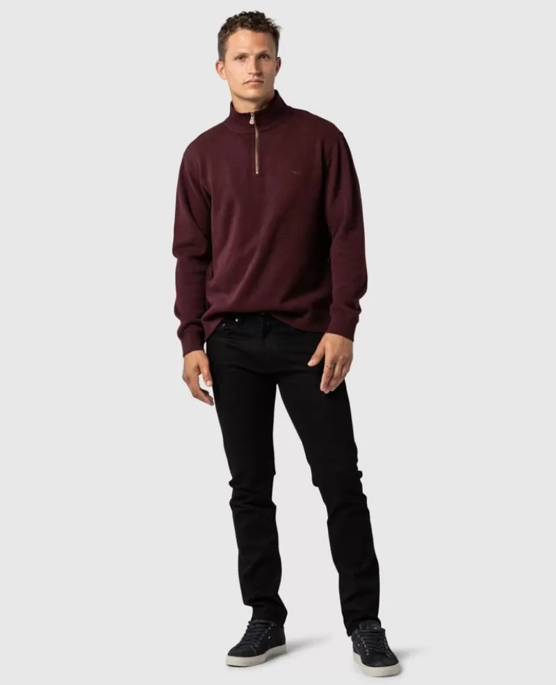 Sweatshirts | Beyond The Horizon>Rodd & Gunn Alton Ave 1/4 Zip Sweatshirt CLARET