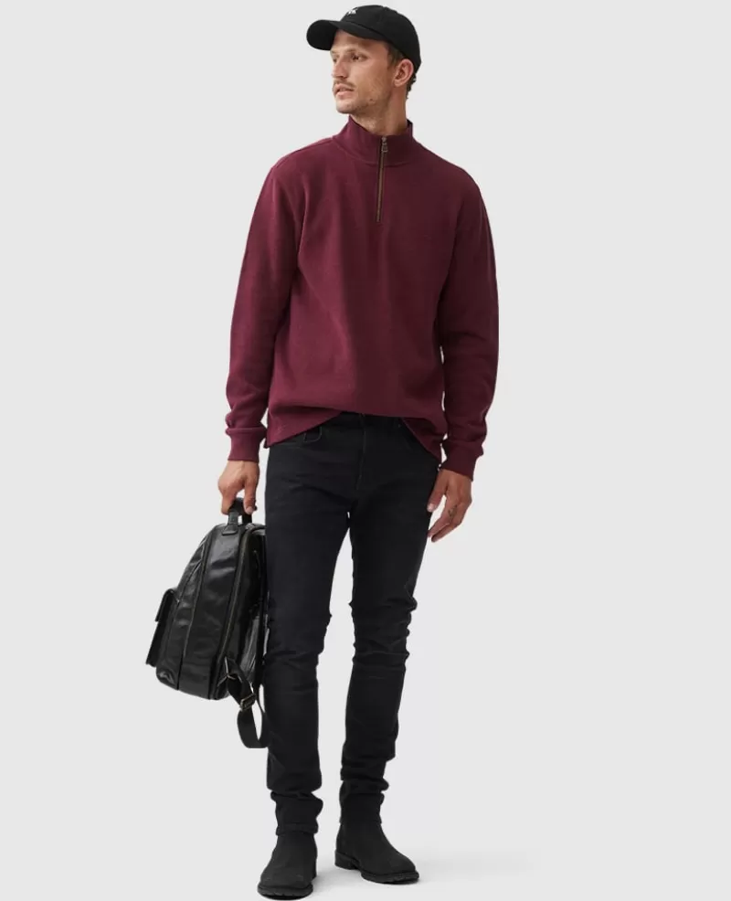 Sweatshirts | Beyond The Horizon>Rodd & Gunn Alton Ave 1/4 Zip Sweatshirt BERRY