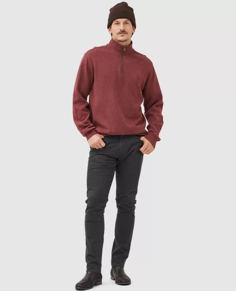 Sweatshirts | Beyond The Horizon>Rodd & Gunn Alton Ave 1/4 Zip Sweatshirt CRANBERRY