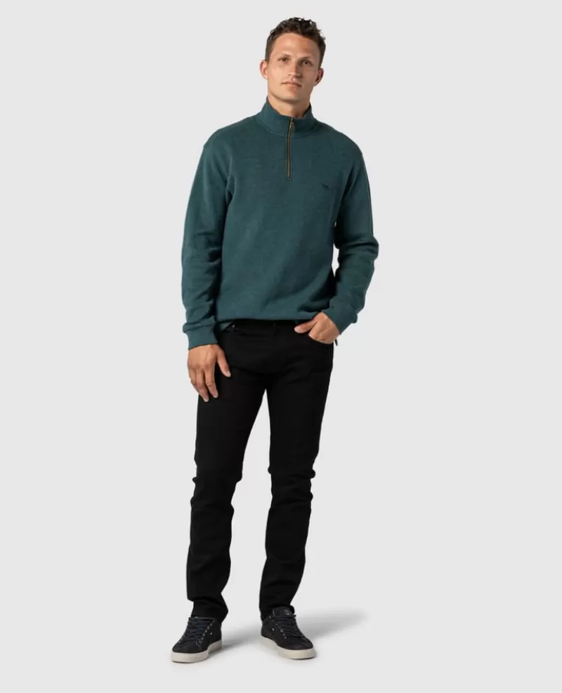 Sweatshirts | Gunn 1/4 Zip Sweatshirts>Rodd & Gunn Alton Ave 1/4 Zip Sweatshirt EVERGREEN