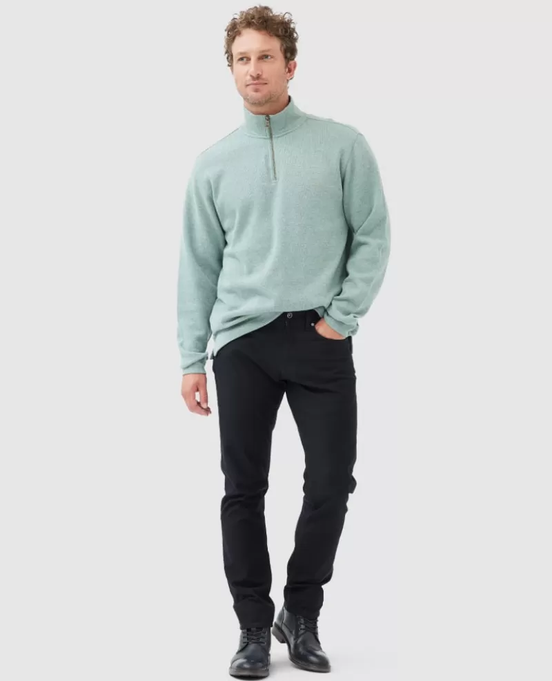 Gunn 1/4 Zip Sweatshirts | Sweatshirts>Rodd & Gunn Alton Ave 1/4 Zip Sweatshirt SAGE