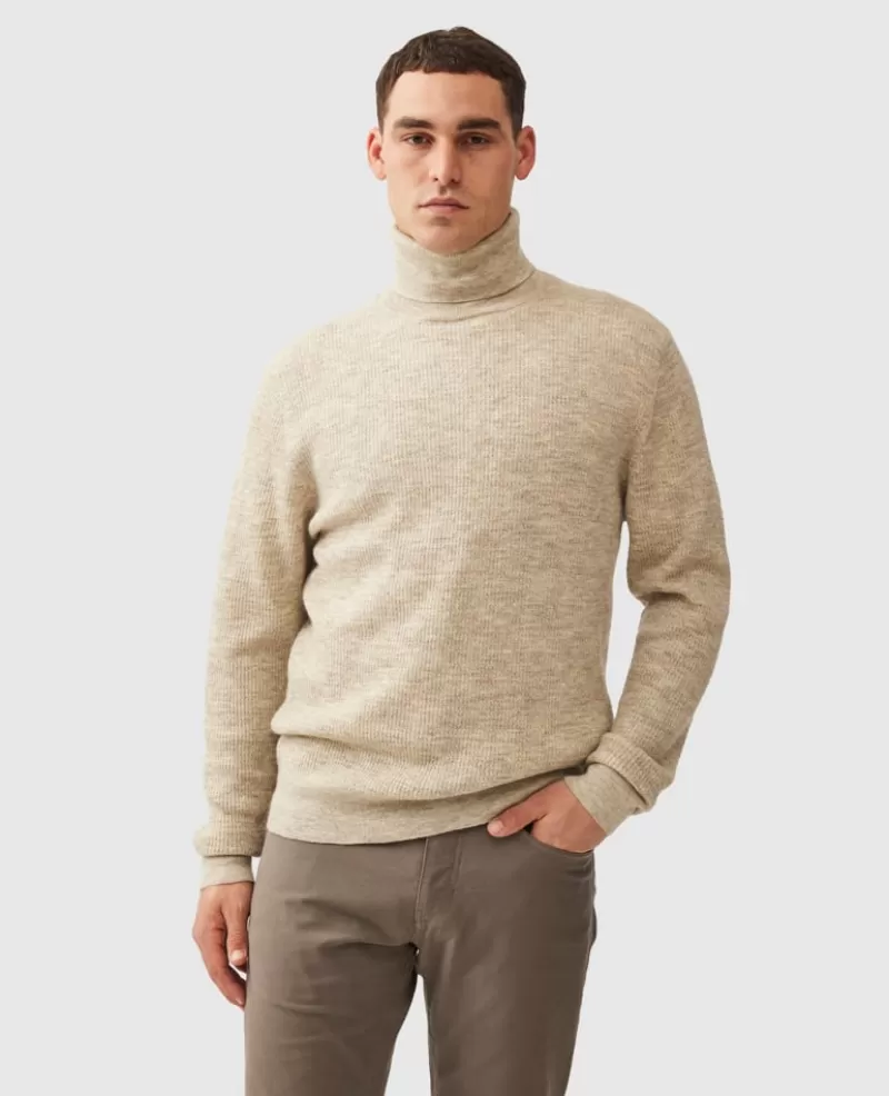 Sweaters | Natural Wool>Rodd & Gunn Castle Ridge Knit BIRCH