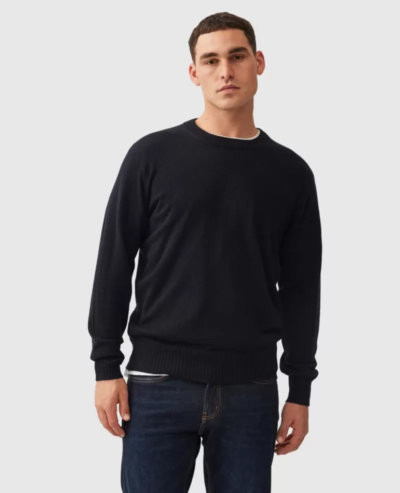 Sweaters | Cashmere Blend>Rodd & Gunn Christchurch Knit MIDNIGHT