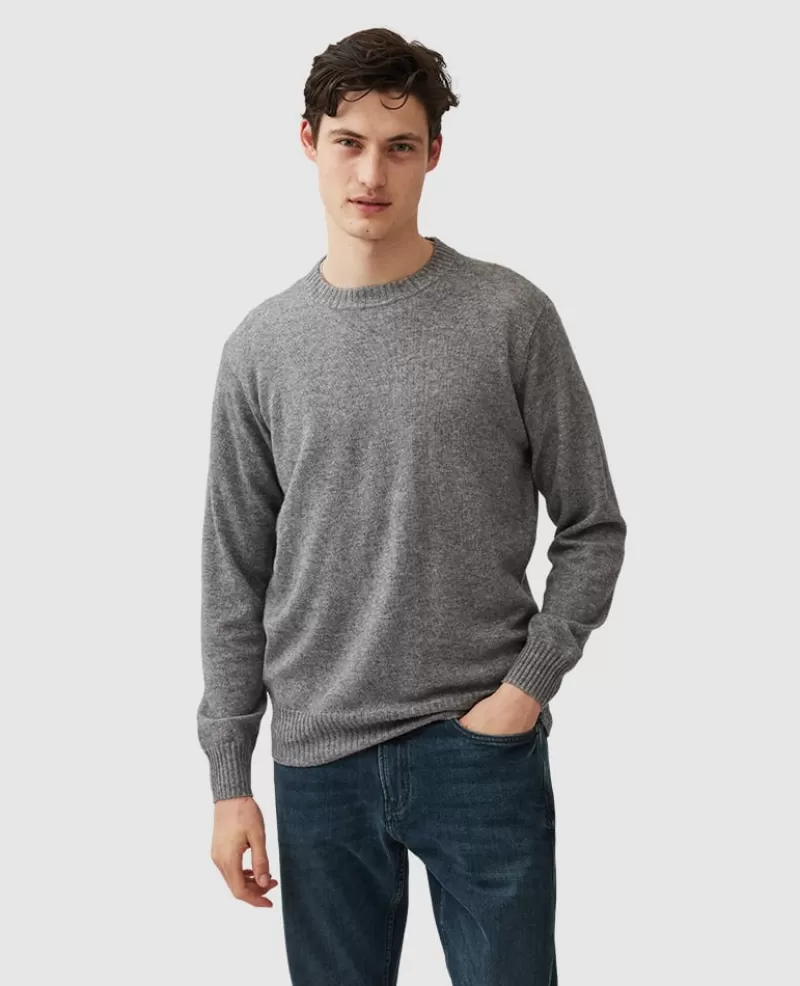 Sweaters | Cashmere Blend>Rodd & Gunn Christchurch Knit FOG