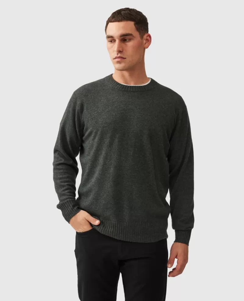 Sweaters | Cashmere Blend>Rodd & Gunn Christchurch Knit OAKMOSS