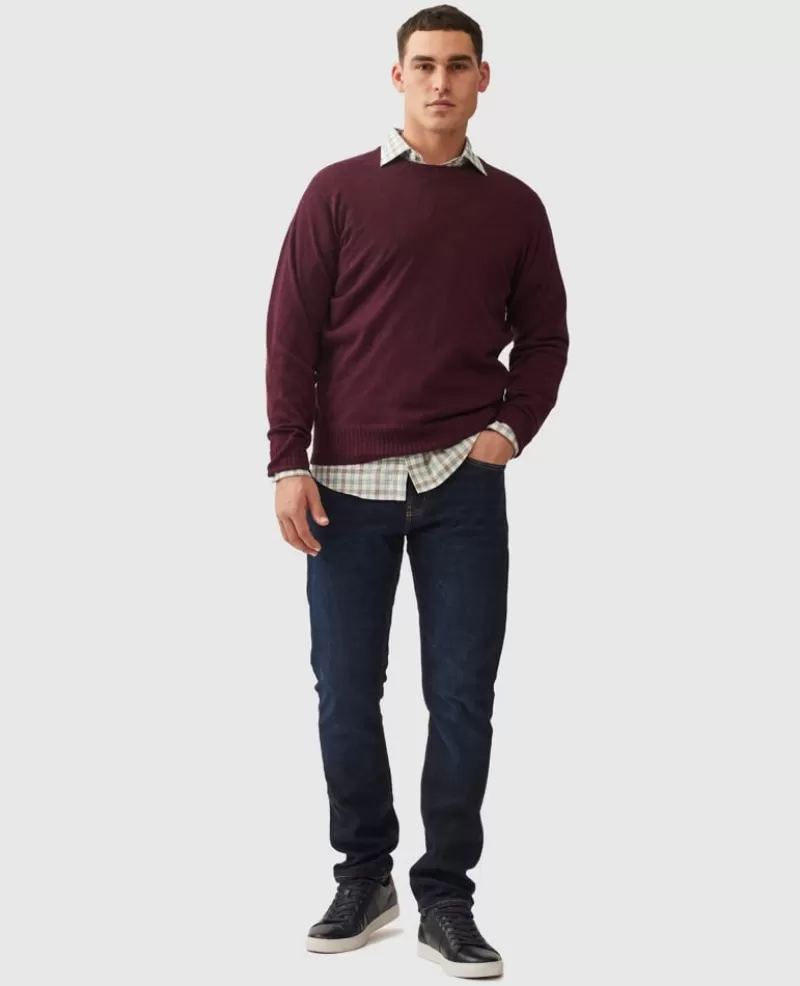 Sweaters | Cashmere Blend>Rodd & Gunn Christchurch Knit CLARET