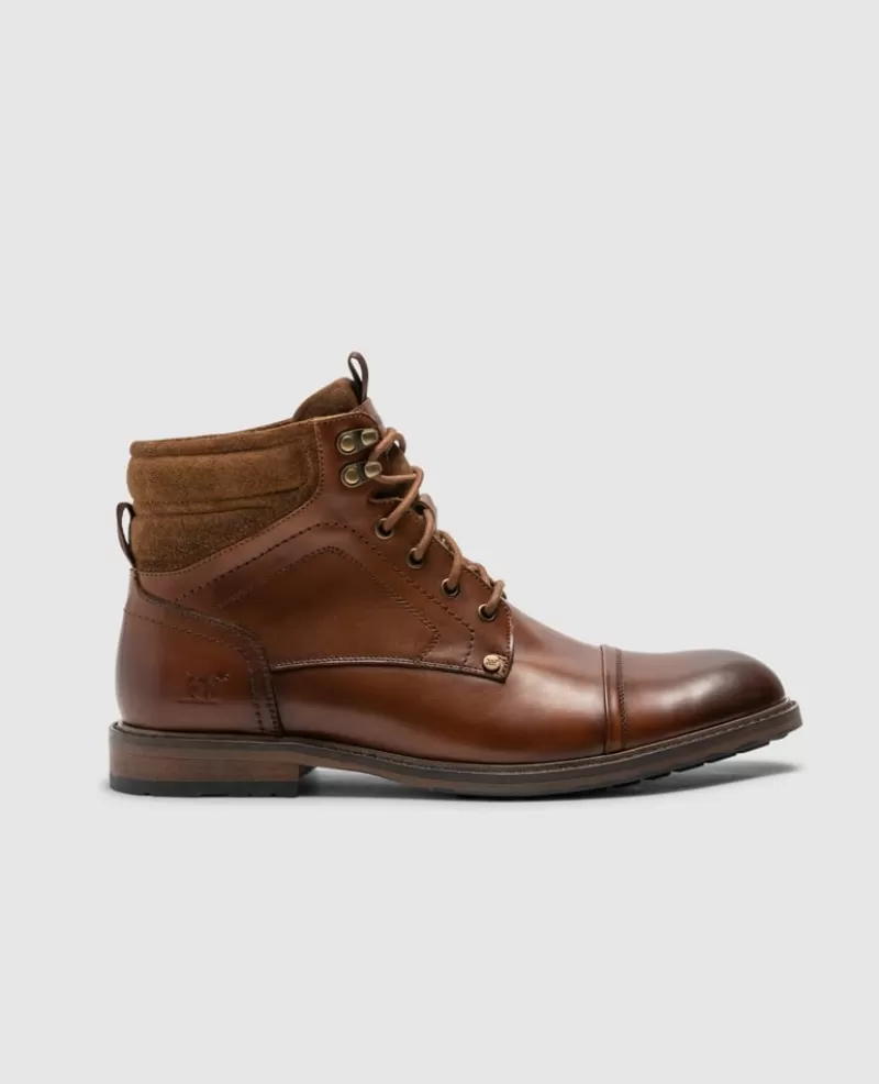 Boots>Rodd & Gunn Dunedin Military Boot TANBURNISH