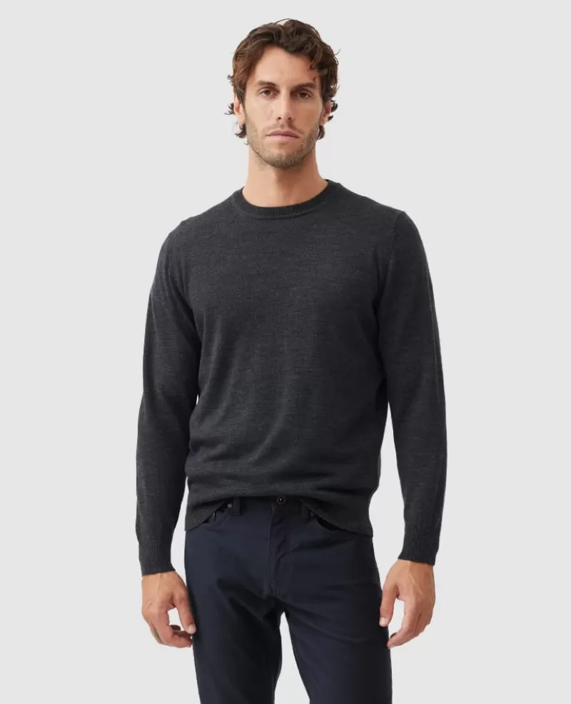 Sweaters | Beyond The Horizon>Rodd & Gunn Ferndale Knit CHARCOALMARLE