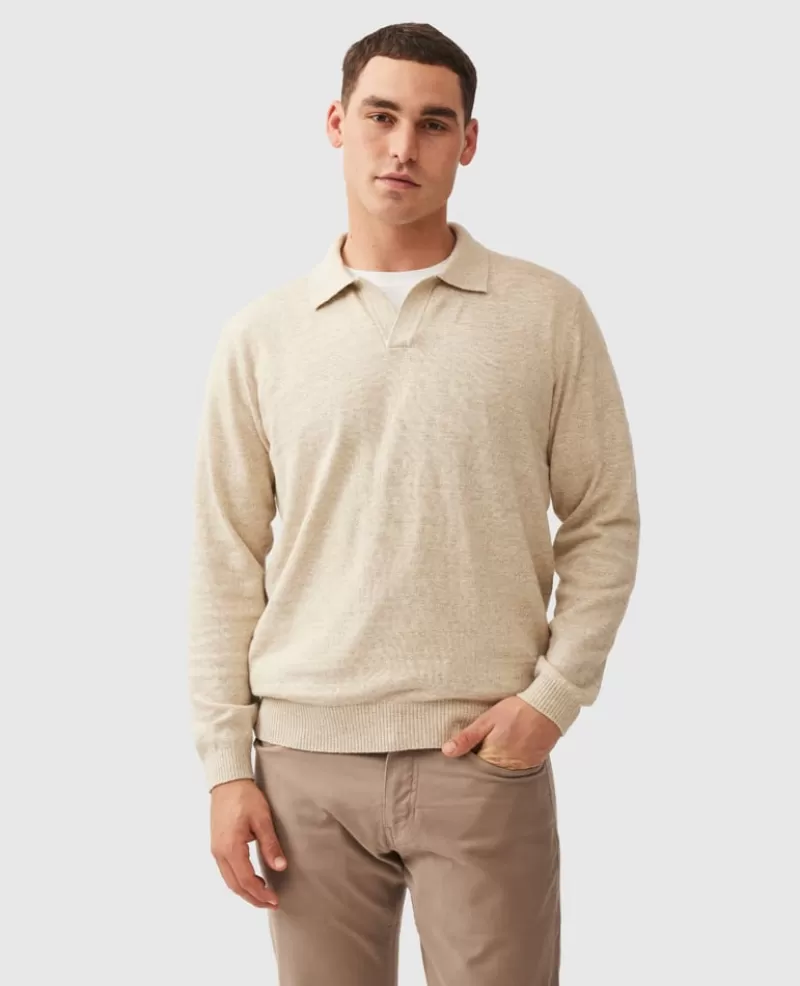 Sweaters>Rodd & Gunn Fortrose Knit NATURAL