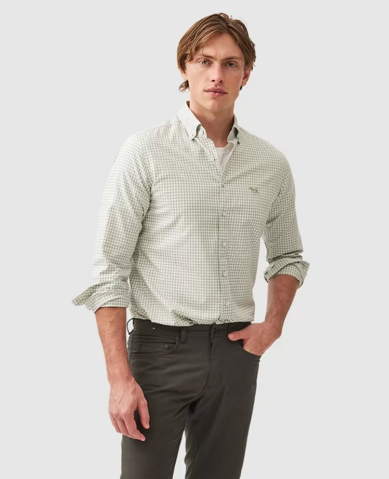 Shirts | Beyond The Horizon>Rodd & Gunn Gunn Check Oxford Sports Fit Shirt DUSTYSAGE