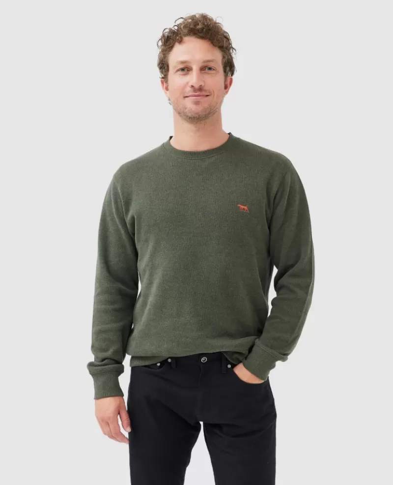 Gunn Crew Sweatshirts | Sweatshirts>Rodd & Gunn Gunn Crew Neck Sweatshirt SEAWEED