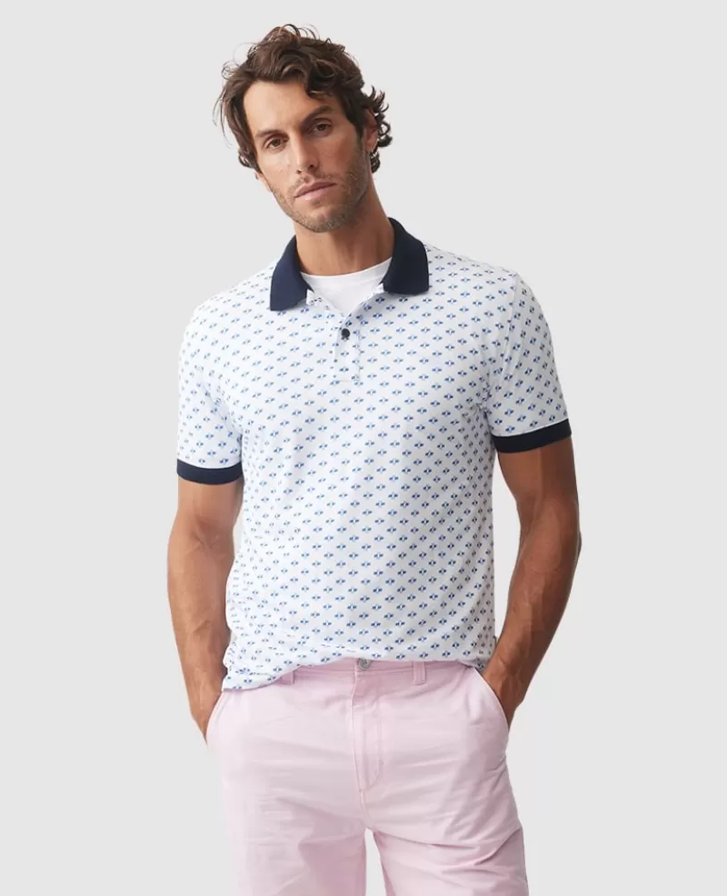 Polos>Rodd & Gunn Kennedy Bay Sports Fit Polo SNOW