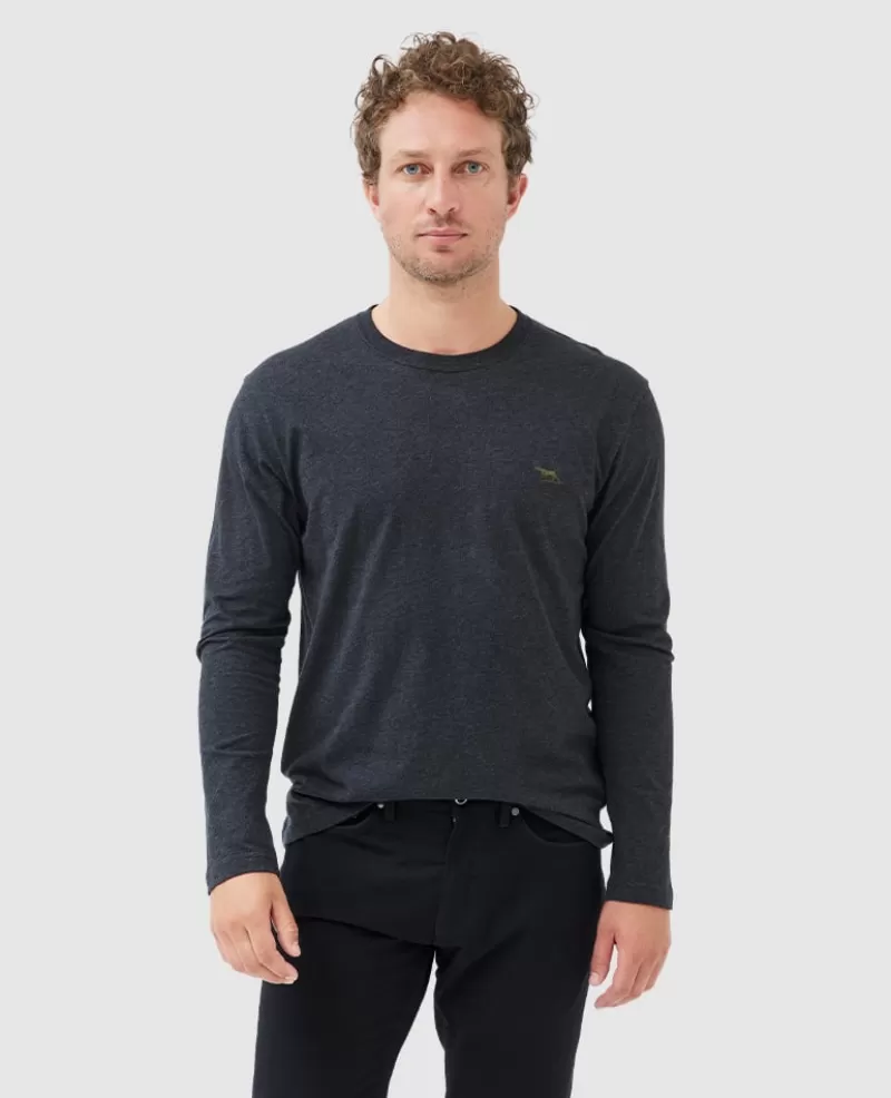 T-shirts | Gunn L/s T-shirts>Rodd & Gunn Ls Gunn T-Shirt CHARCOAL