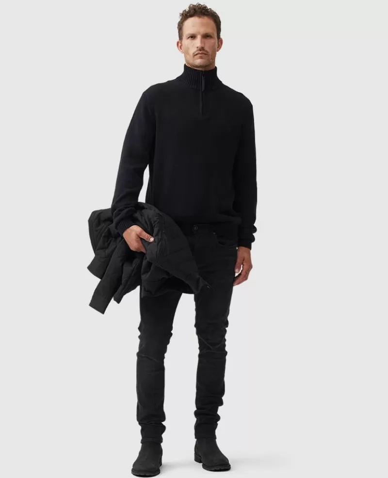 Sweaters | Beyond The Horizon>Rodd & Gunn Merrick Bay 1/4 Zip Sweater ONYX