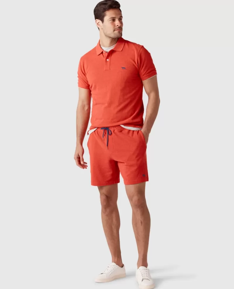 Shorts>Rodd & Gunn Pique 7" Resort Short FIESTA