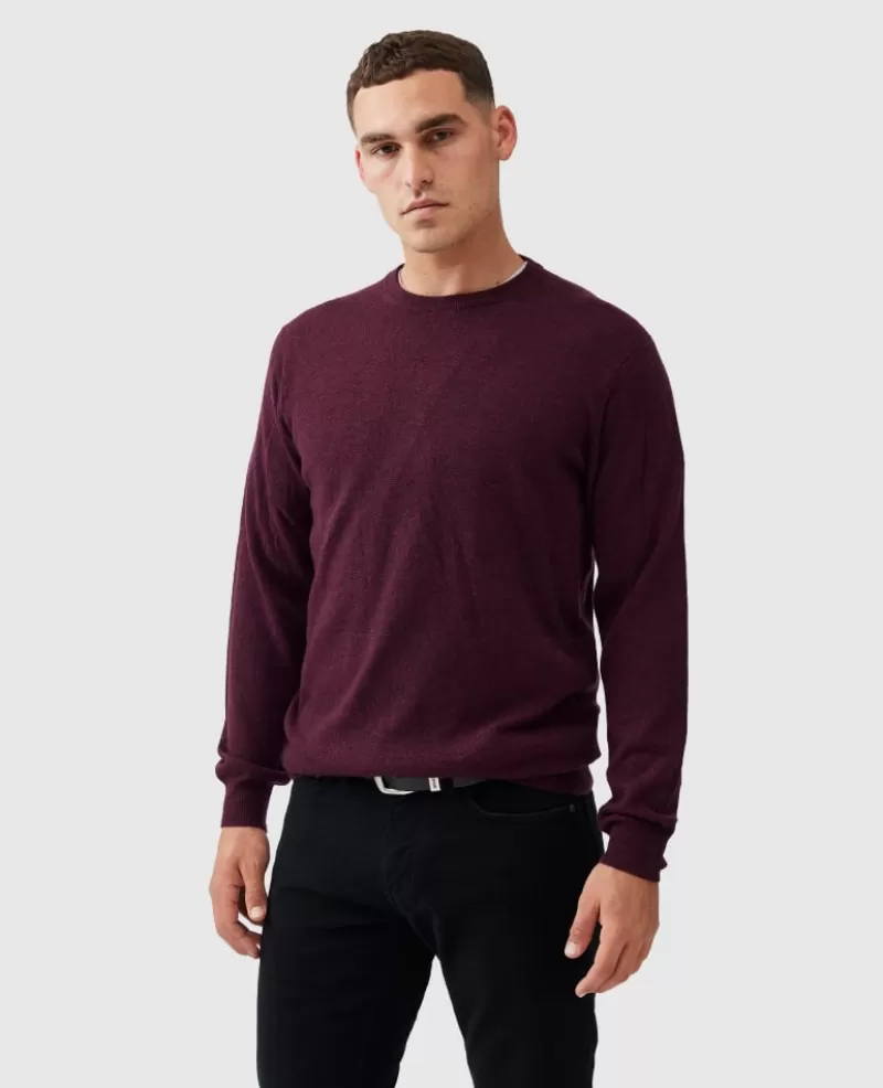 Sweaters | Cashmere Blend>Rodd & Gunn Queenstown Sweater CLARET