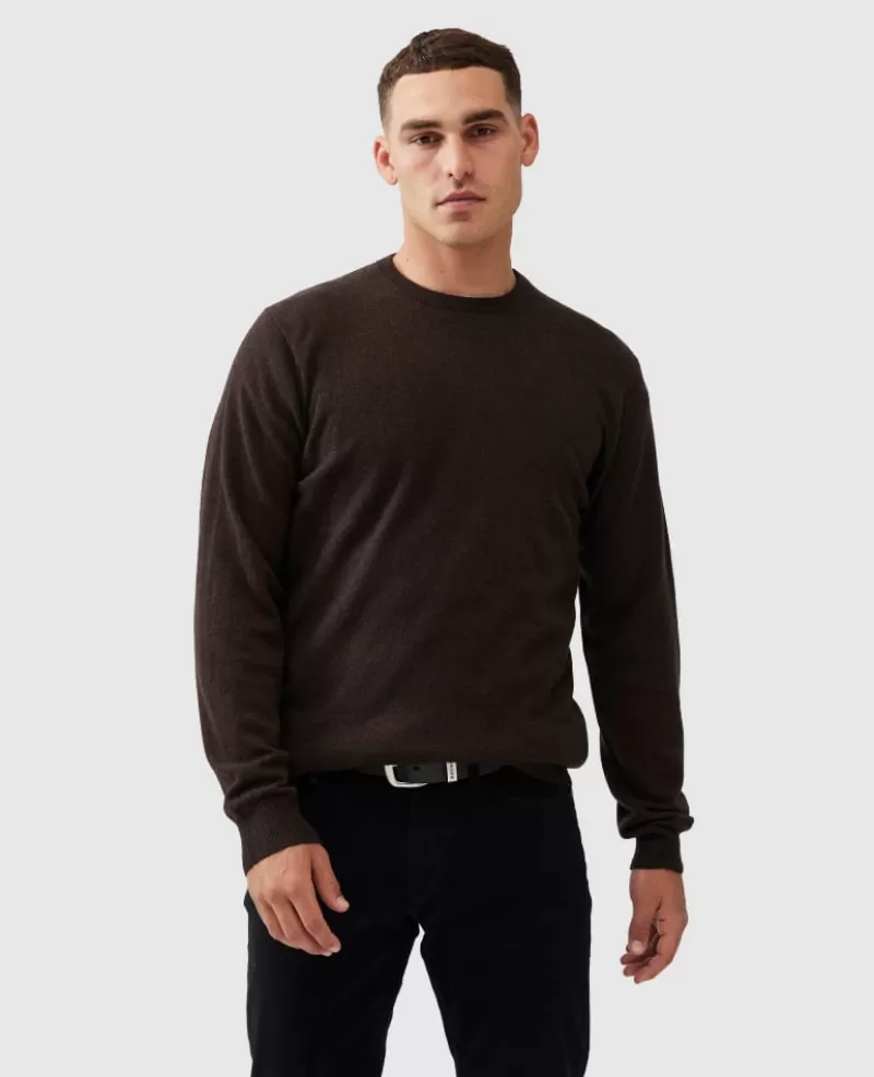 Sweaters | Cashmere Blend>Rodd & Gunn Queenstown Sweater CHOCOLATE