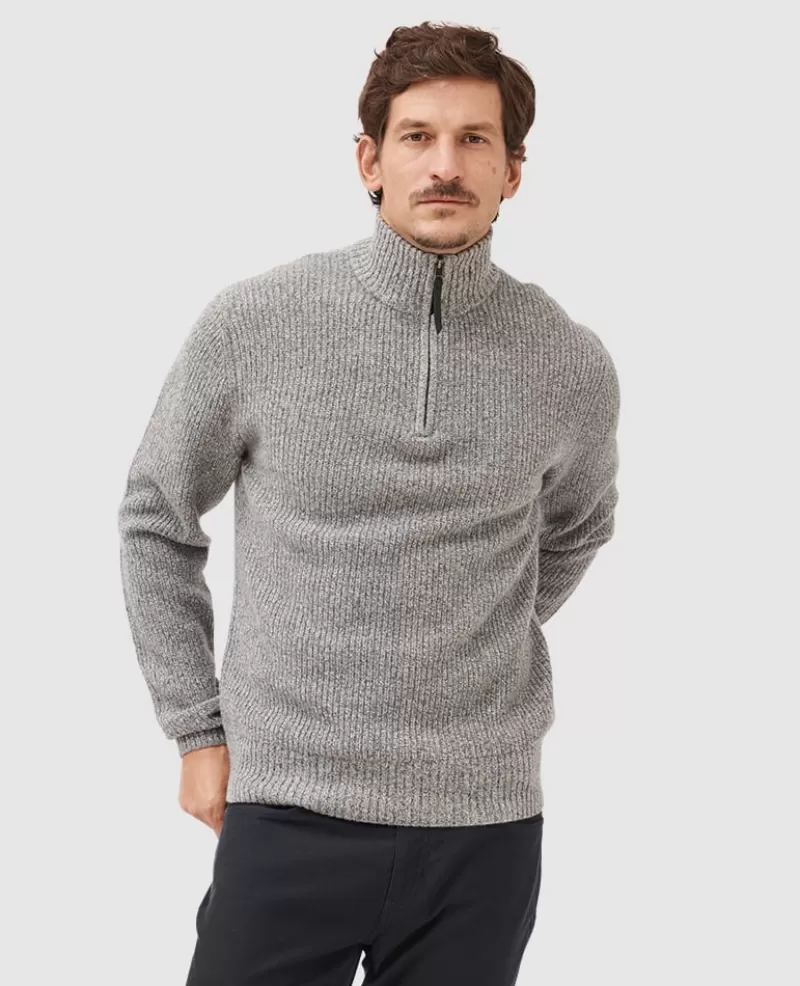 Sweaters | Beyond The Horizon>Rodd & Gunn Robbies Road Knit ASPHALT