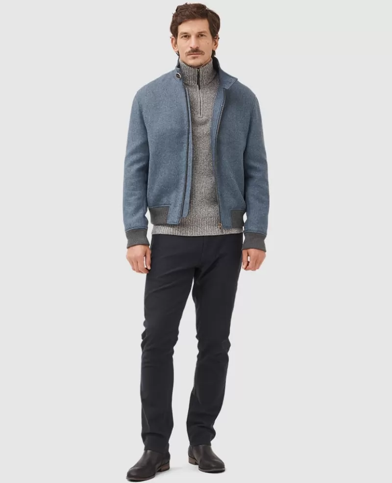 Sweaters | Beyond The Horizon>Rodd & Gunn Robbies Road Knit ASPHALT