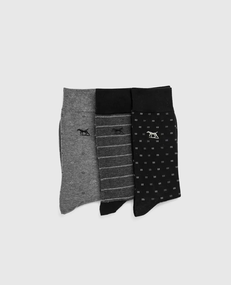 Socks>Rodd & Gunn Seafcliff Multi Sock 3 Pack NEROMULTI