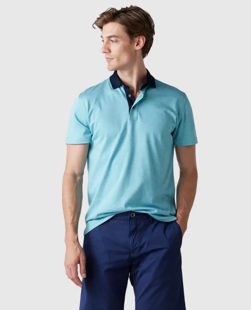 Polos>Rodd & Gunn Stanley Point Sports Fit Polo TURQUOISE