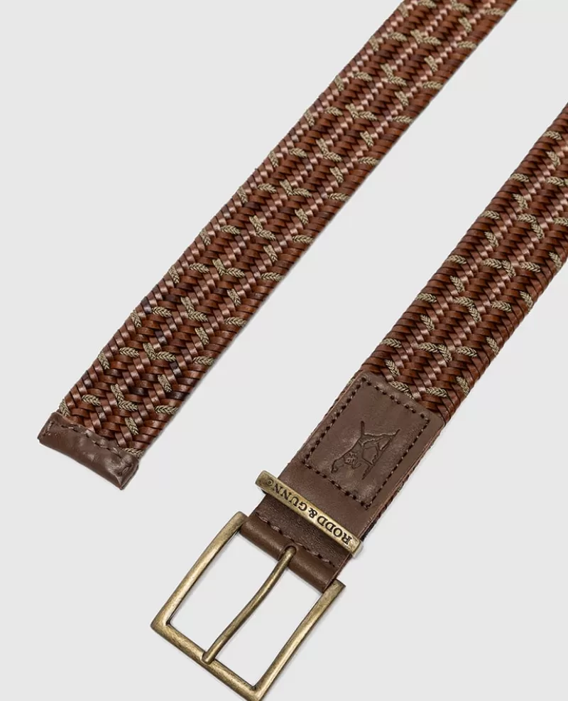 Belts>Rodd & Gunn Stratford Stretch Belt COGNAC/TAUPE