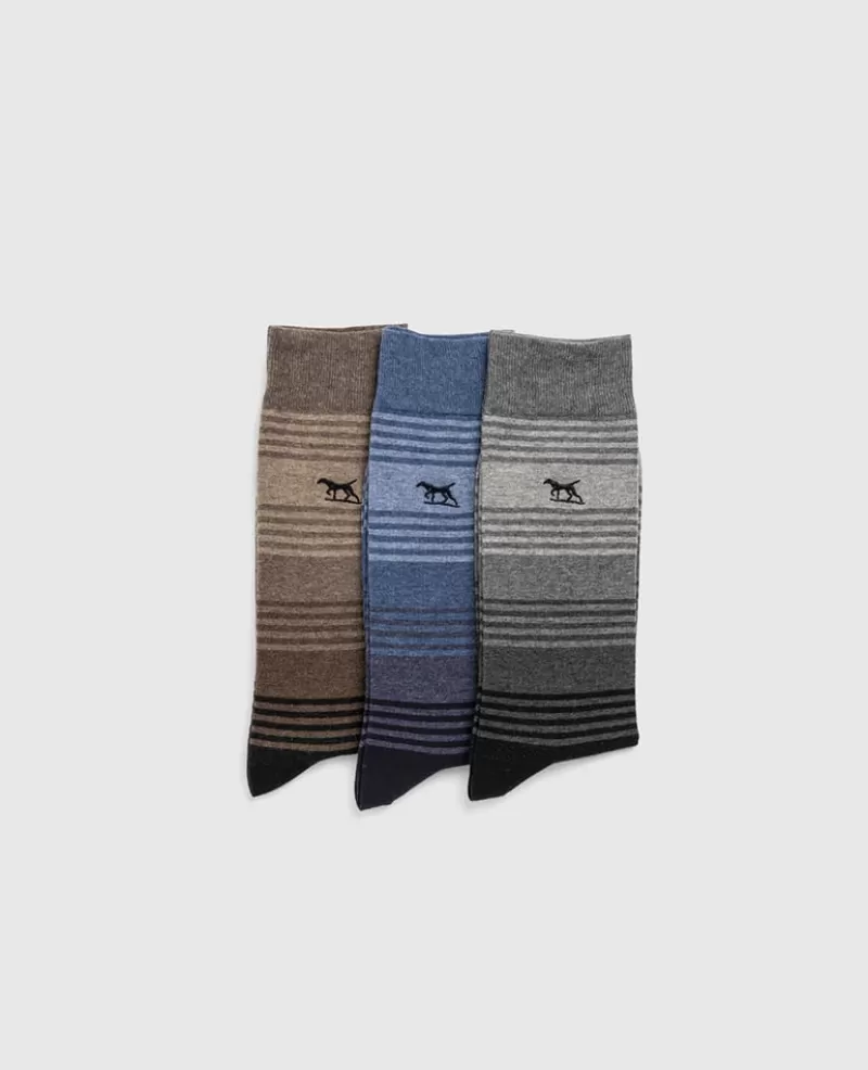 Socks>Rodd & Gunn Stratford Stripes Sock 3 Pack MULTI