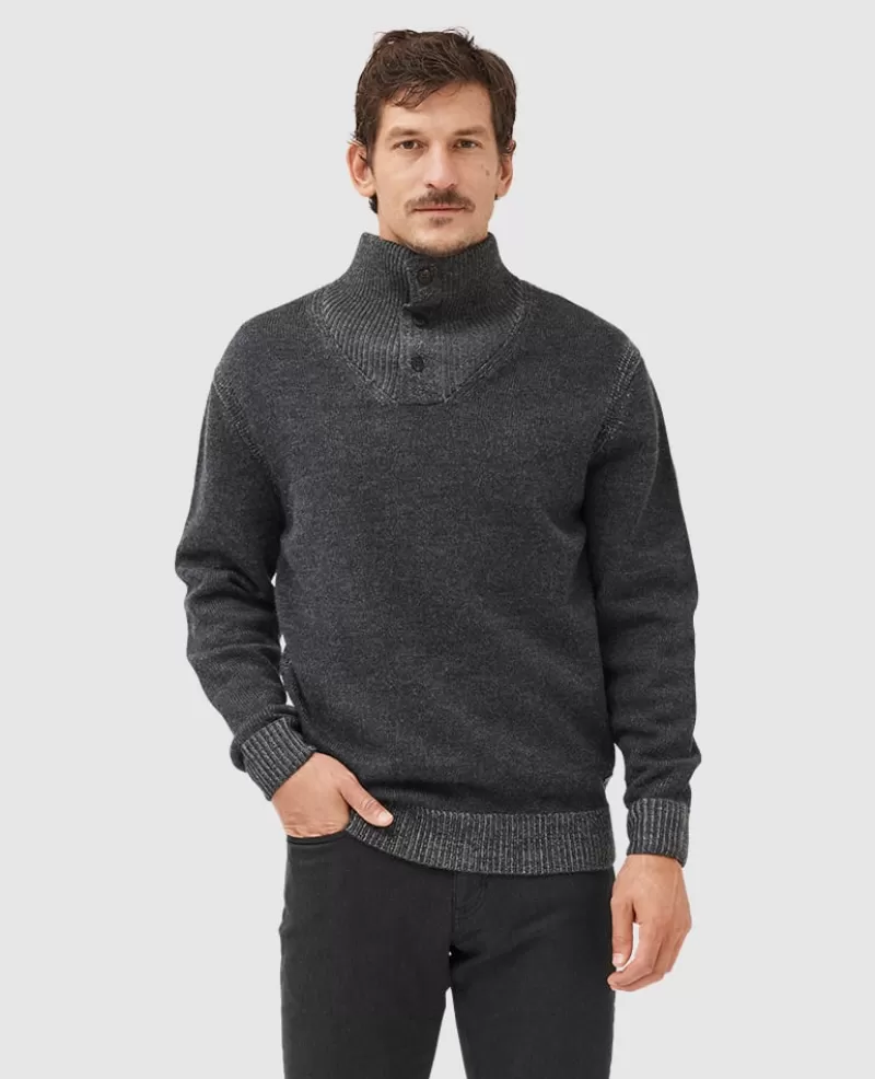 Sweaters | Sweatshirts>Rodd & Gunn Studholme Knit CHARCOAL