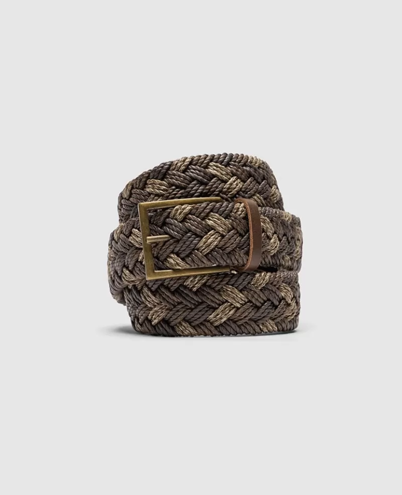 Belts>Rodd & Gunn Thames Weave Belt COFFEEMULTI