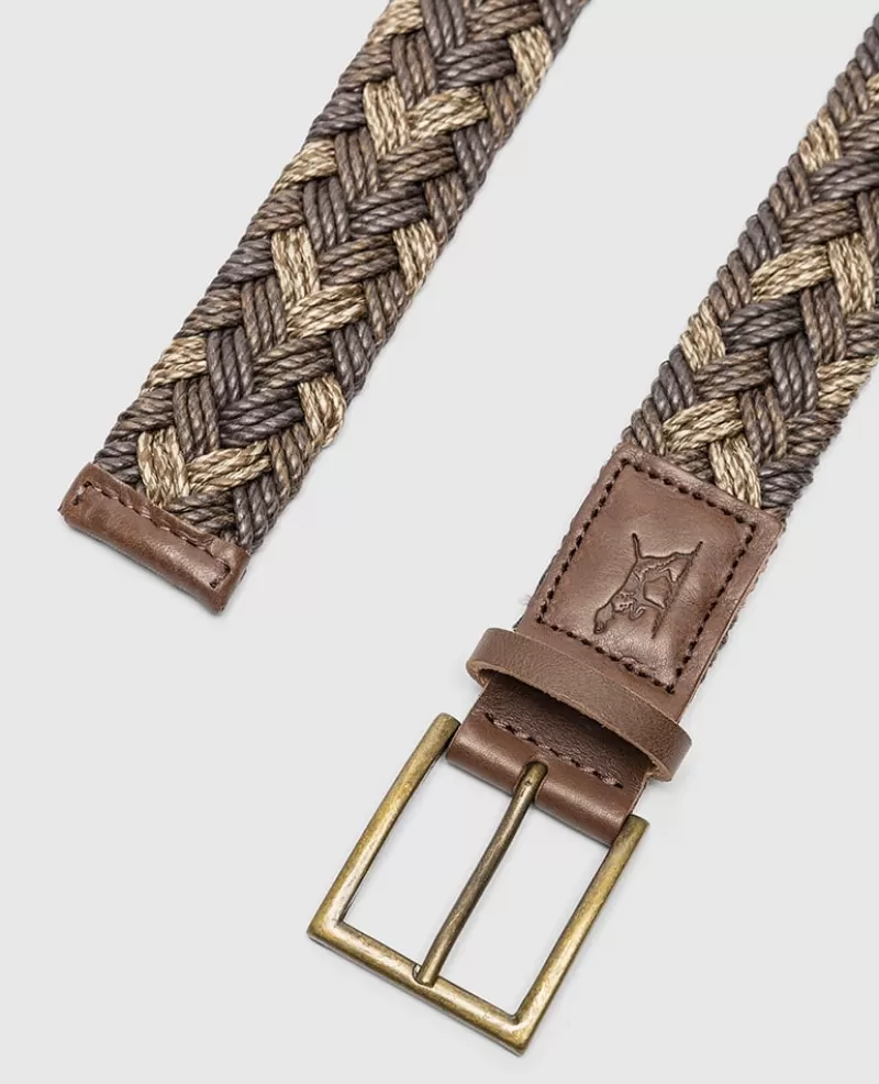 Belts>Rodd & Gunn Thames Weave Belt COFFEEMULTI