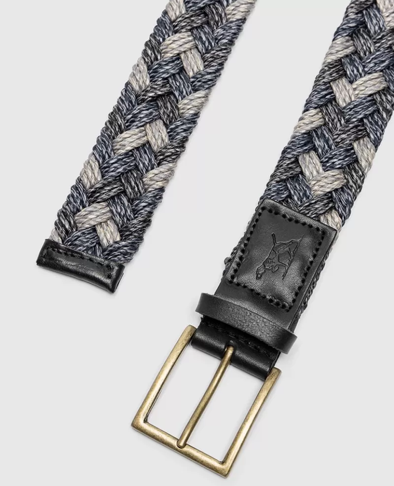 Belts>Rodd & Gunn Thames Weave Belt DENIMMULTI