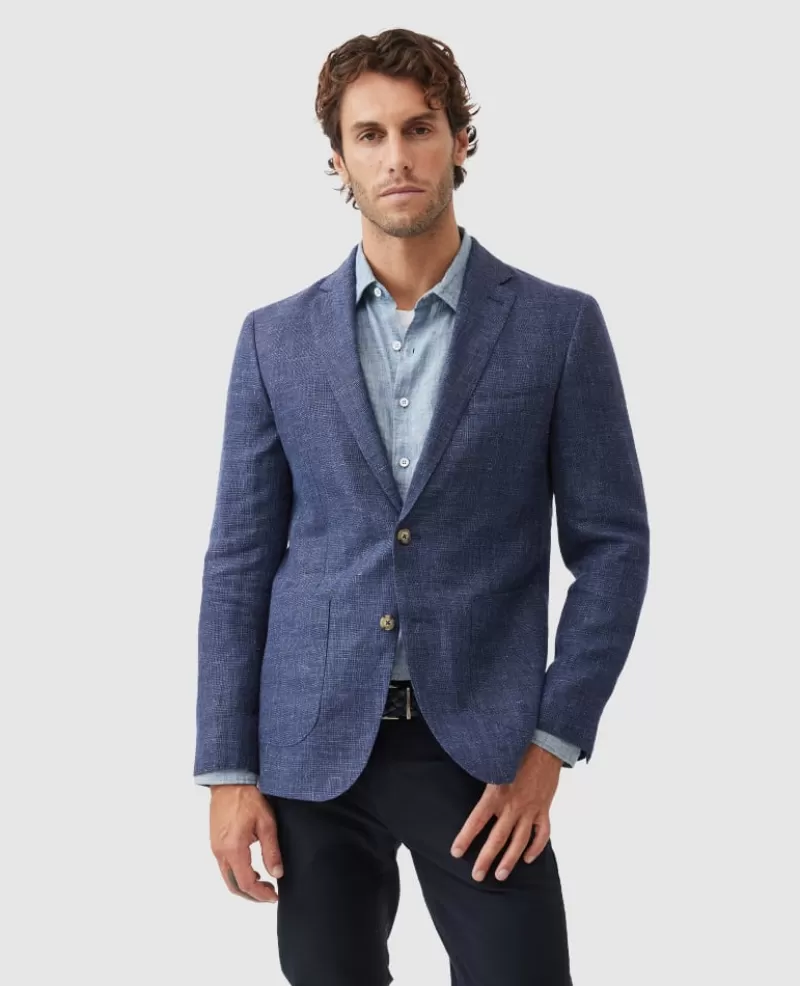 Jackets & Coats | Linen>Rodd & Gunn The Cascades Sports Fit Jacket BLUESTONE