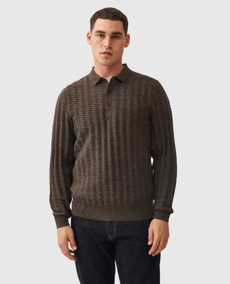 Sweaters | Natural Wool>Rodd & Gunn Walter Peak Knit COAL