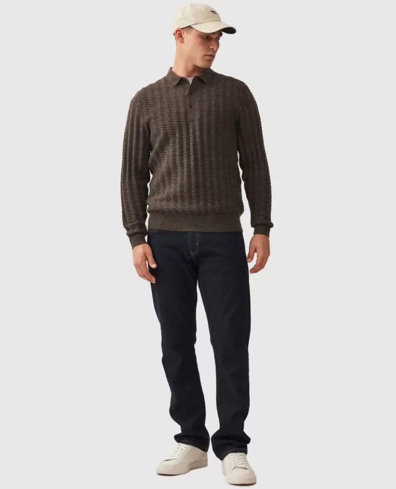 Sweaters | Natural Wool>Rodd & Gunn Walter Peak Knit COAL