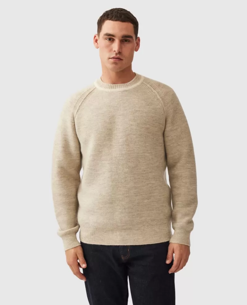 Sweaters | Natural Wool>Rodd & Gunn Westmere Knit BIRCH